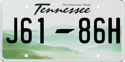 TN license plate J6186H