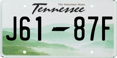 TN license plate J6187F