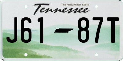 TN license plate J6187T