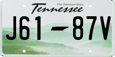 TN license plate J6187V