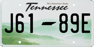 TN license plate J6189E