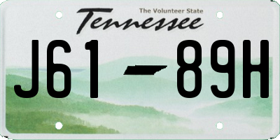 TN license plate J6189H