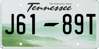 TN license plate J6189T