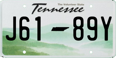 TN license plate J6189Y