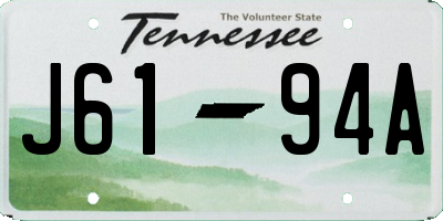 TN license plate J6194A