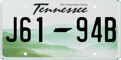 TN license plate J6194B