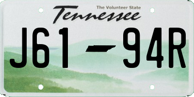 TN license plate J6194R