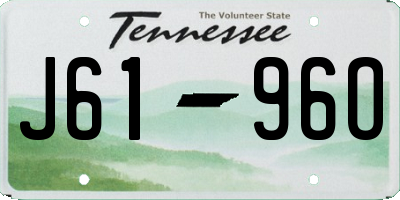 TN license plate J6196O