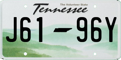TN license plate J6196Y