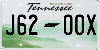 TN license plate J6200X