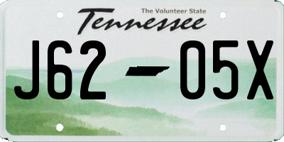 TN license plate J6205X
