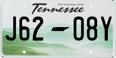 TN license plate J6208Y