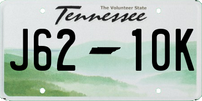 TN license plate J6210K