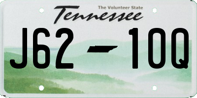TN license plate J6210Q