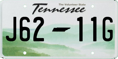 TN license plate J6211G