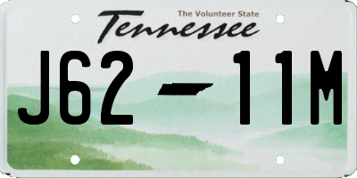 TN license plate J6211M