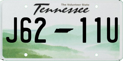 TN license plate J6211U