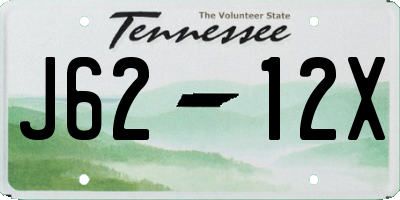 TN license plate J6212X