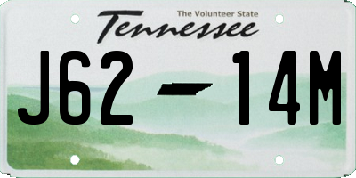 TN license plate J6214M