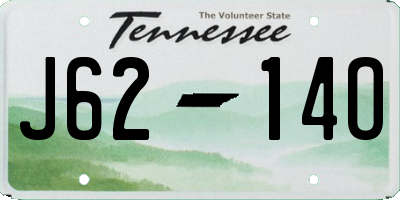 TN license plate J6214O