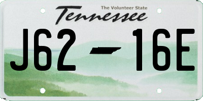 TN license plate J6216E