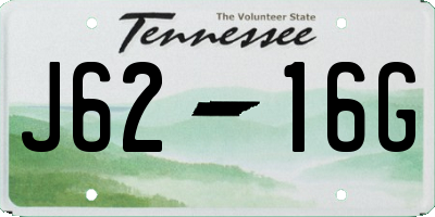 TN license plate J6216G