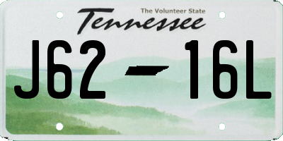 TN license plate J6216L