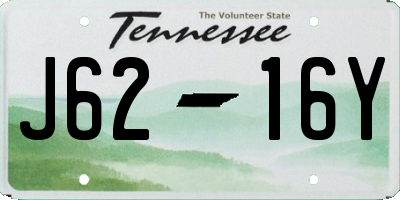 TN license plate J6216Y