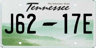 TN license plate J6217E