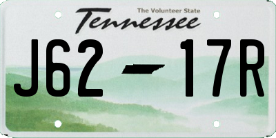 TN license plate J6217R
