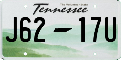 TN license plate J6217U