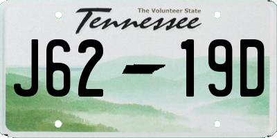 TN license plate J6219D