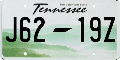 TN license plate J6219Z