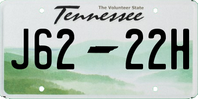 TN license plate J6222H