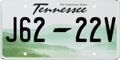 TN license plate J6222V