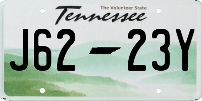 TN license plate J6223Y