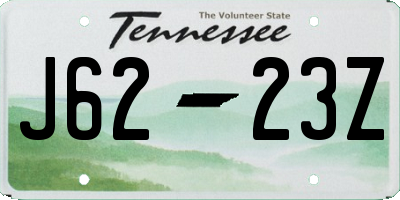 TN license plate J6223Z
