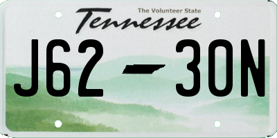 TN license plate J6230N