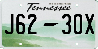 TN license plate J6230X