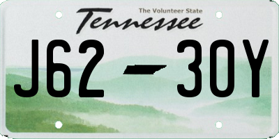 TN license plate J6230Y
