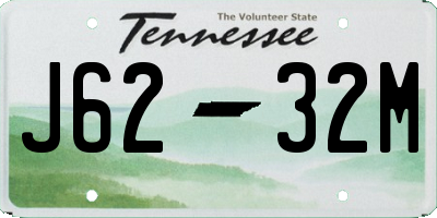 TN license plate J6232M