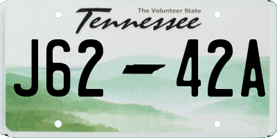 TN license plate J6242A