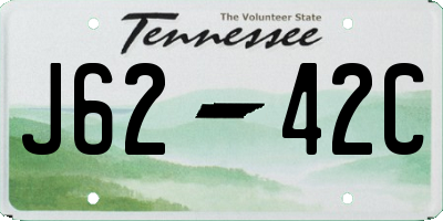 TN license plate J6242C