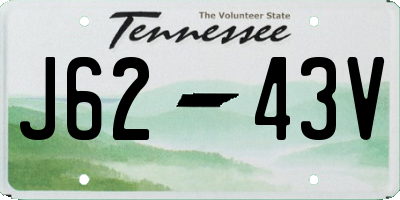 TN license plate J6243V