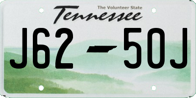 TN license plate J6250J