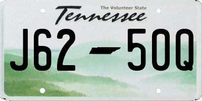 TN license plate J6250Q