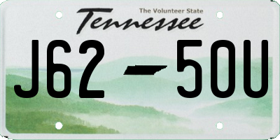 TN license plate J6250U