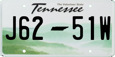 TN license plate J6251W