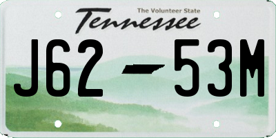 TN license plate J6253M