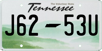 TN license plate J6253U